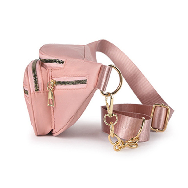 QQ Túi Đeo Thắt Lưng Bằng Nylon Có Khóa Kéo Thời Trang Cho Nữ