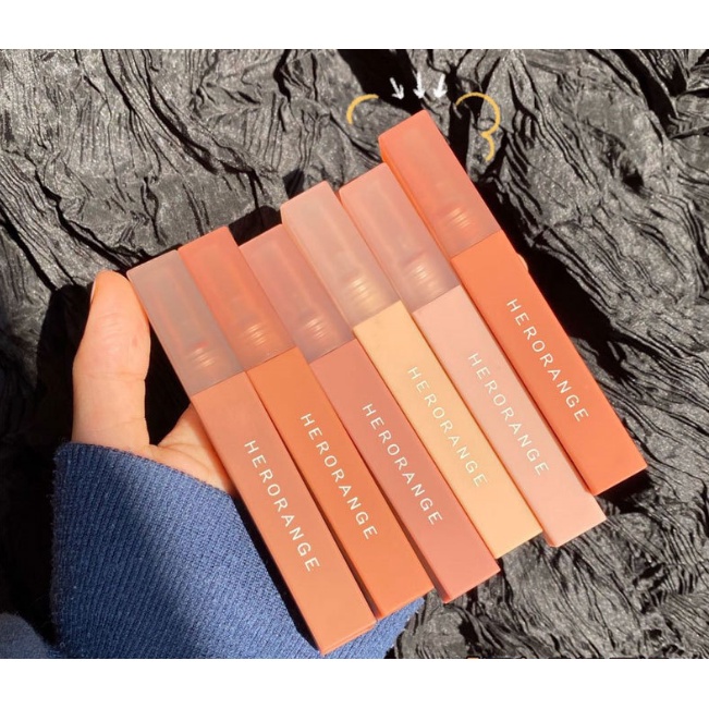 Son lì Herorange Mềm Mịn Như Nhung Chống Thấm Nước Chống Khô Môi Lâu Trôi,hàng Cao Cấp