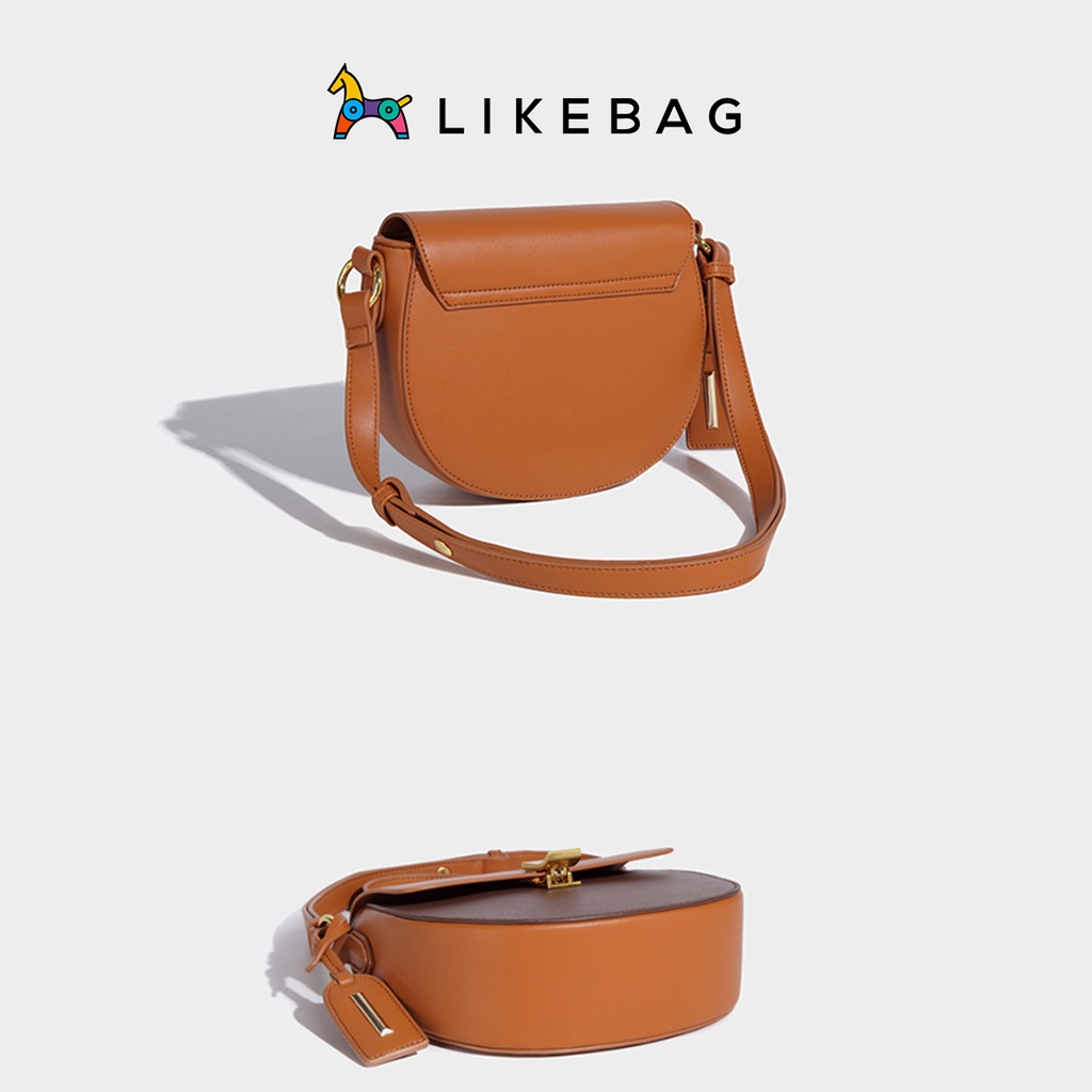 Túi xách nữ đeo chéo LIKEBAG dáng bán nguyệt phối màu thời trang 211XK6936 - LIBAGI