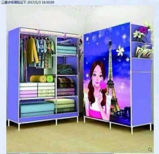 Tủ vải 2 buồng 6 ngăn 3d