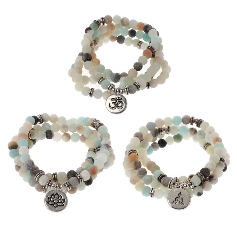 Vòng Cổ Chuỗi Hạt Đá Mala Amazonite 108 Hạt