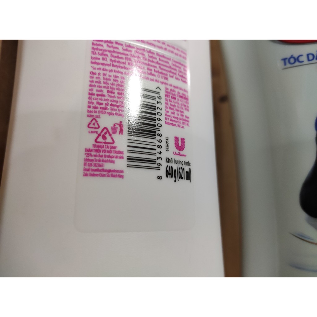 Dầu gội Lifebuoy Tóc Dày Óng Ả Xanh và Tóc Mềm Mượt Hồng 640g 640 g