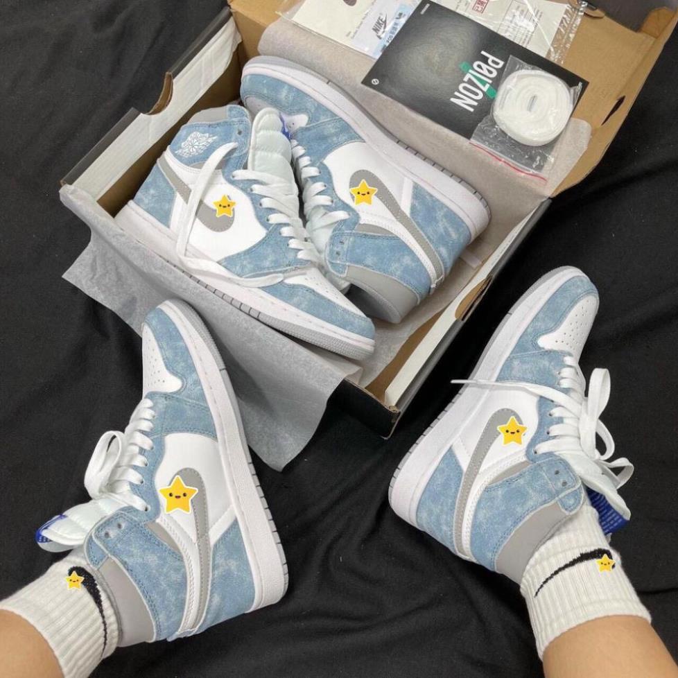 Giày thể thao air jordan hyper royal xanh nỉ, Giày Jodan 1 xanh nỉ cổ cao siêu hot 2021 Full Box Bill | BigBuy360 - bigbuy360.vn