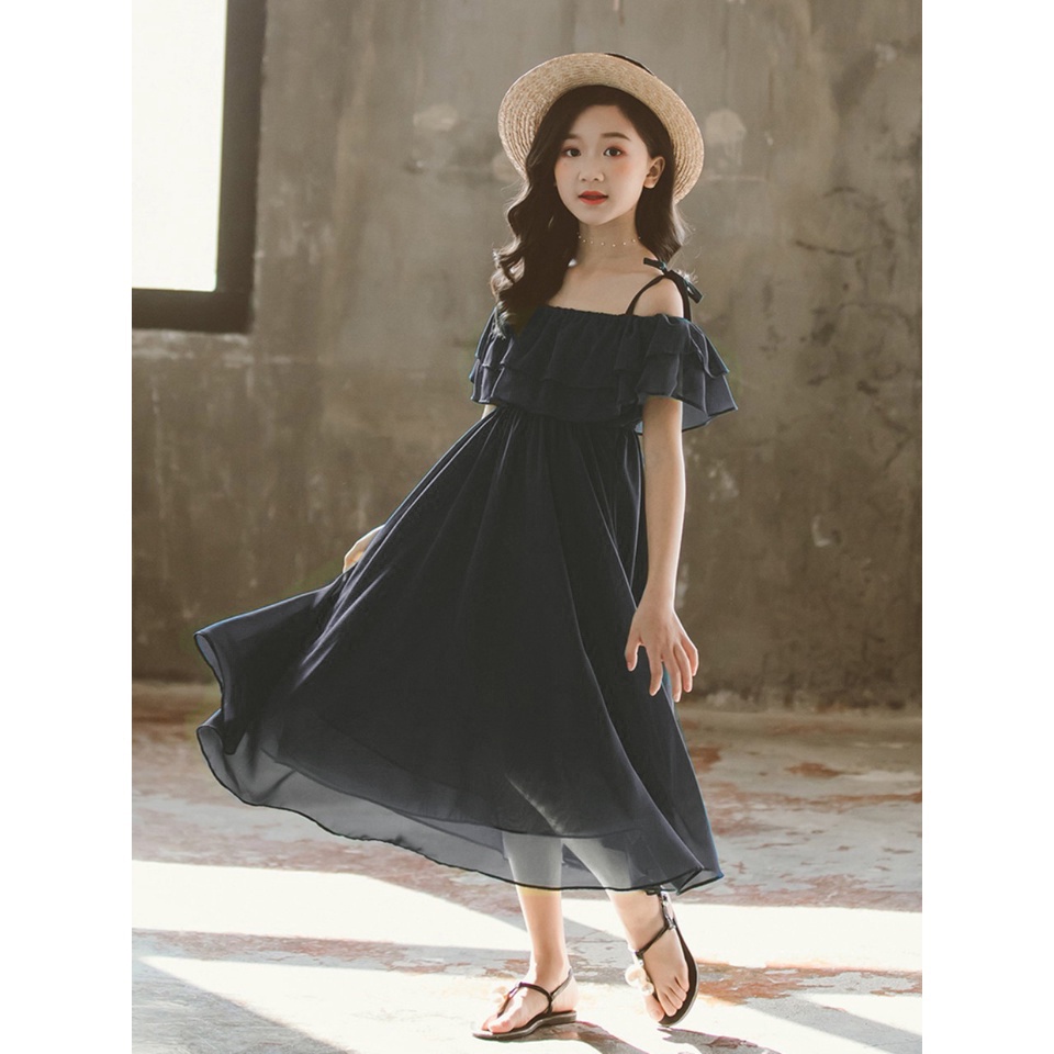 Váy mùa hè cho bé gái lớn maxi điệu đà cao cấp Size đại đầm trẻ em 5, 6, 7, 8, 10,11,12 tuổi