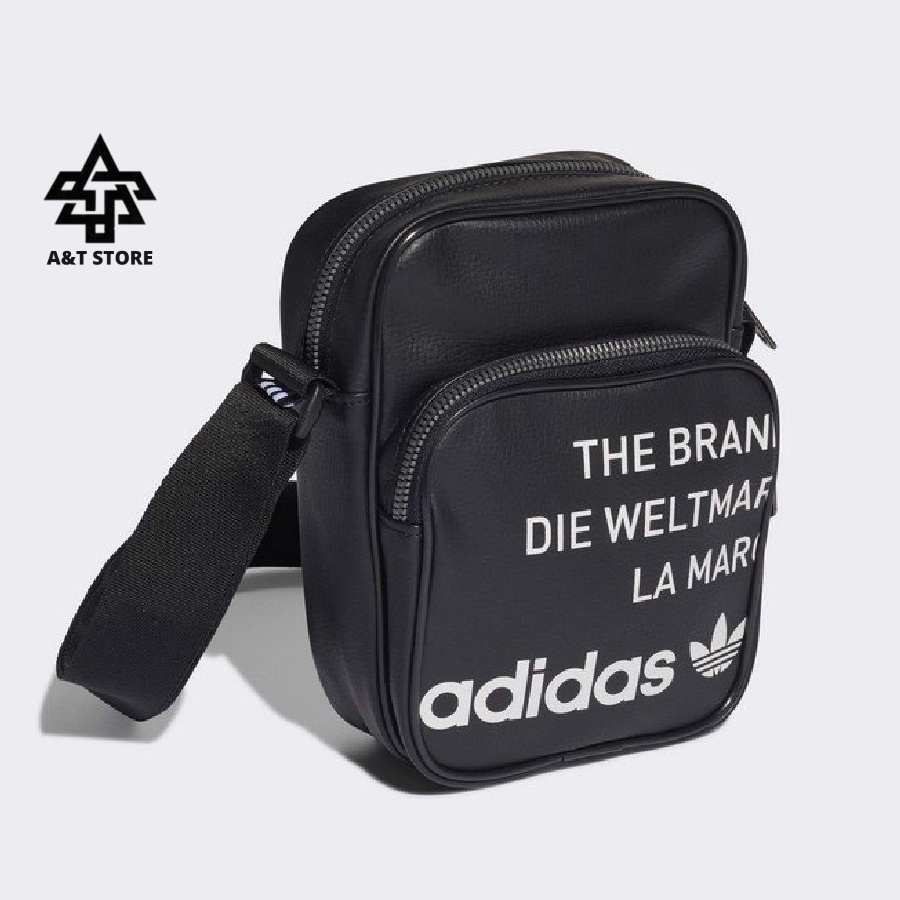 [ XẢ LỖ ] Túi Đeo Chéo Adidas Đen Vintage Mini Bag Classic Black Full Tag Code