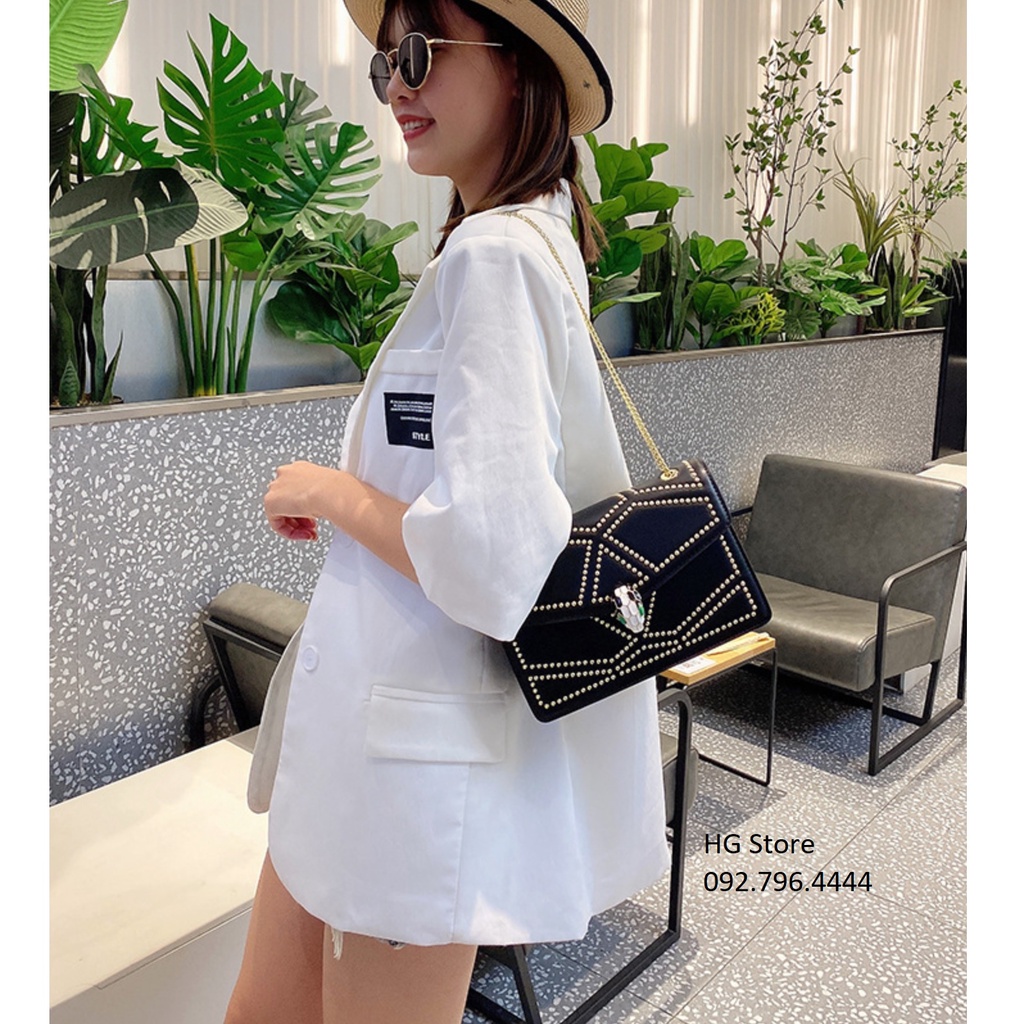 Túi Xách Nữ Da Bò Cực Sang, Túi Xách Công Sở Đeo Chéo Đeo Vai Cao Cấp Size 23.5cm FullBox Đầy Đủ Túi Vải, Bill