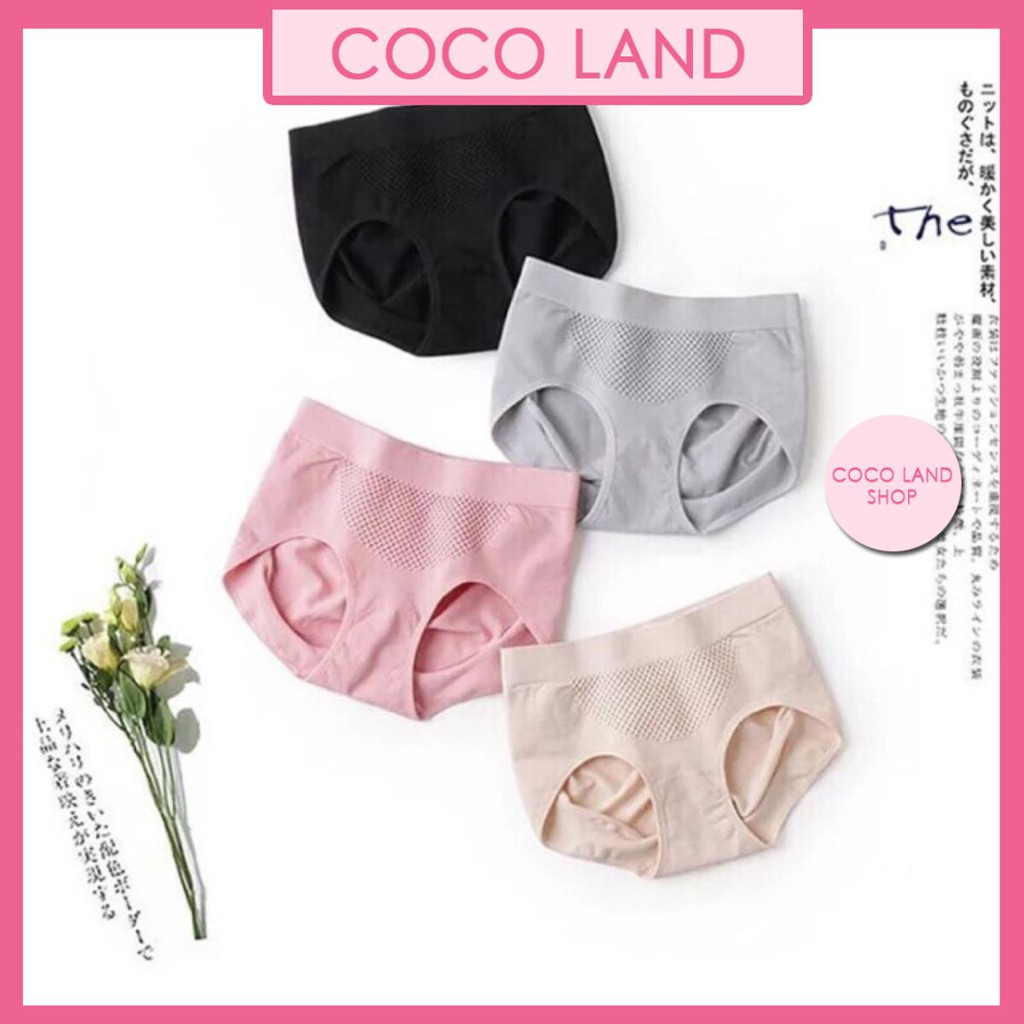 Quần Lót Cạp Ngắn Thông Hơi Nâng Mông Kháng KhuẩnTúi Zip (40-56kg)