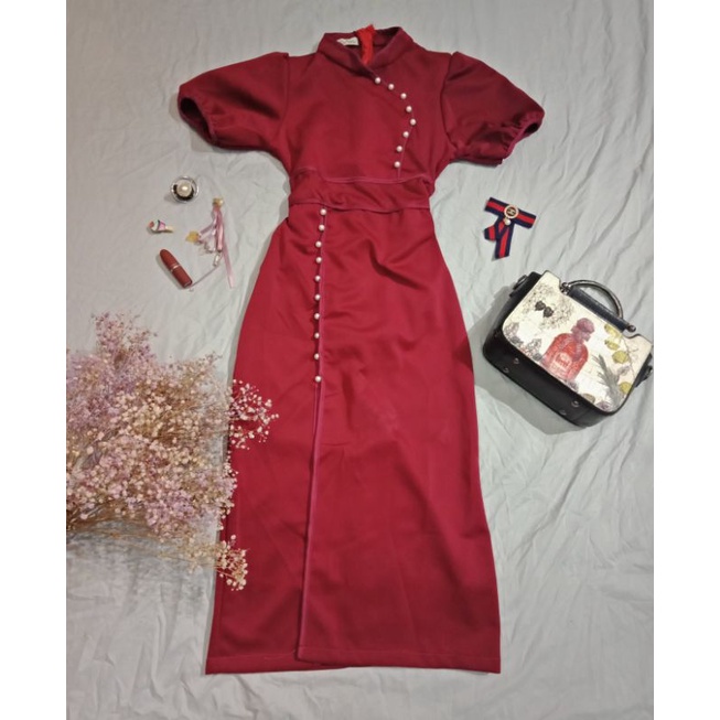 váy tàu dáng body dài