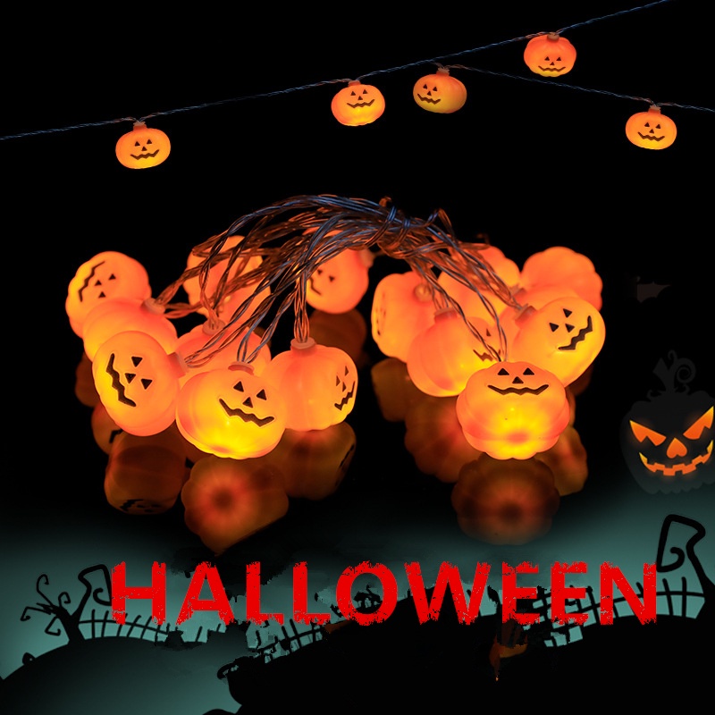 ĐÈN LED DÂY HALLOWEEN MẪU MỚI 2022 BÍ NGÔ dùng trang trí DECOR trong nhà , ban công, ngoài trời dịp lễ hội MOXI