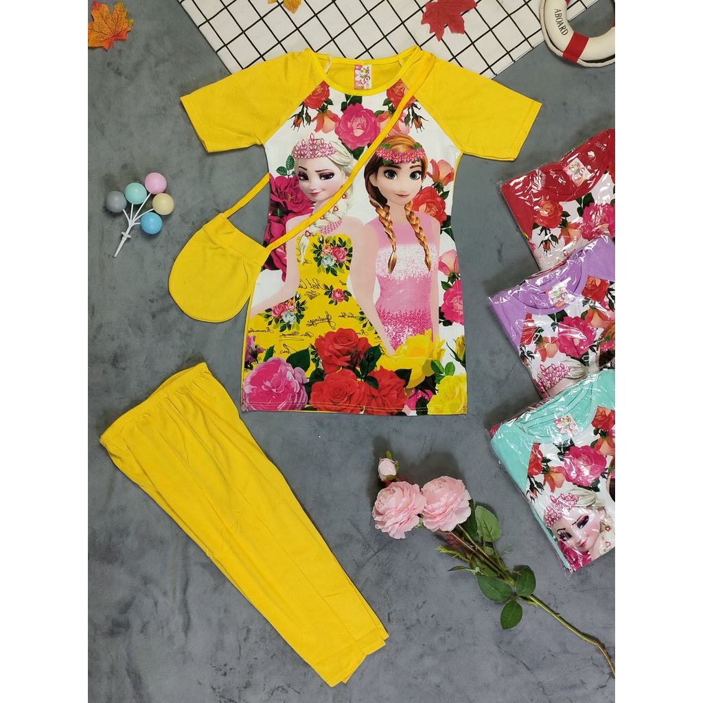 Bộ Elsa Cách Tân Kèm Túi Bé (8-14kg)
