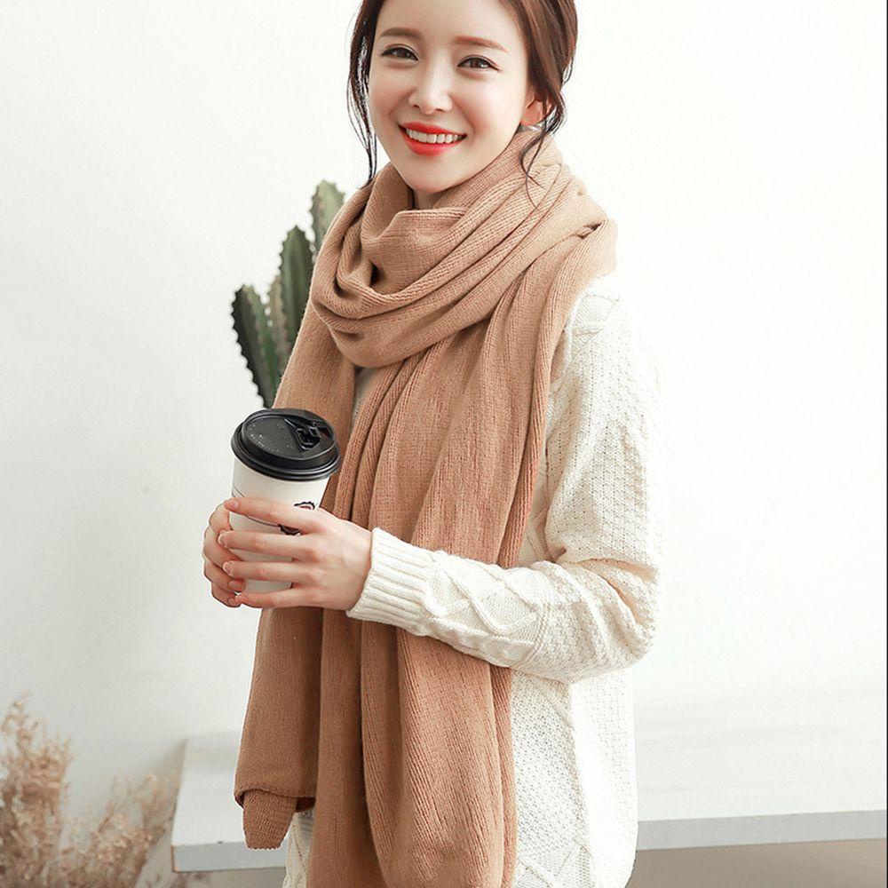 MXGOODS Khăn Choàng Len Cashmere Màu Sắc Nhã Nhặn Thời Trang