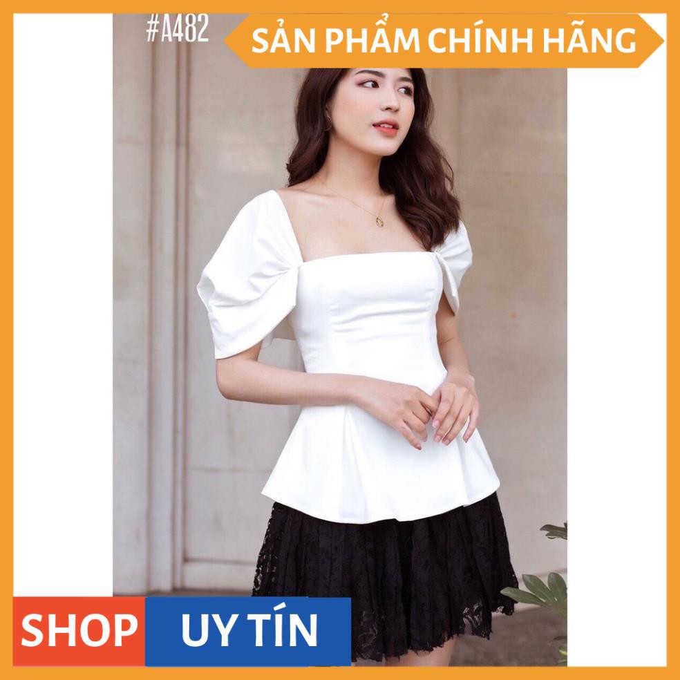 Áo peplum tay rớt điệu đà