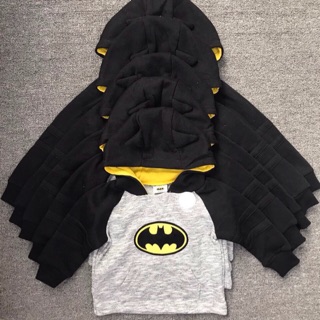 Áo nỉ Batman mũ tai dơi cho bé trai