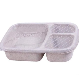 hộp cơm bento nhựa lúa mạch 3 ngăn
