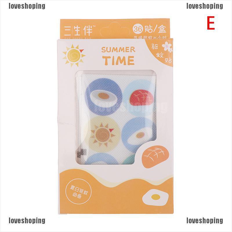 [Love] 36pcs/lot mosquito repellent patches stickers cartoon drive midge citronella oil