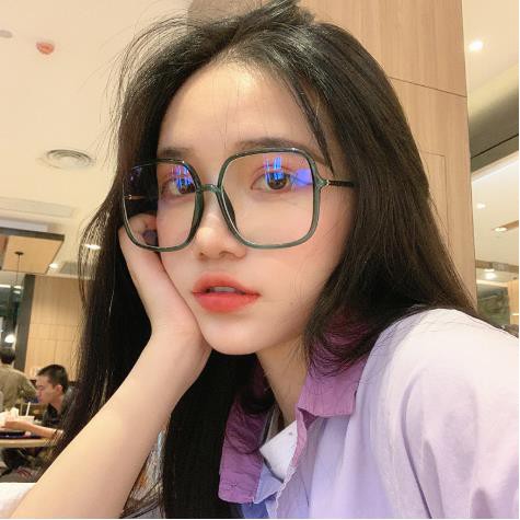 GD Big frame green glasses frame Zhou Yangqing anti-blue light glasses frame square flat mirror trend frame glasses