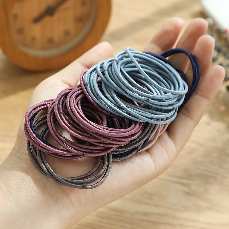 Combo 10 chun tóc sợi nhỏ mix màu ngẫu nhiên