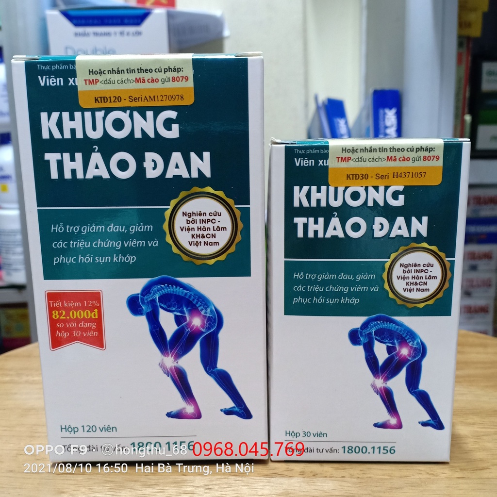 Viên xương khớp Khương Thảo Đan đã có lọ to 120 viên tiết kiệm hơn