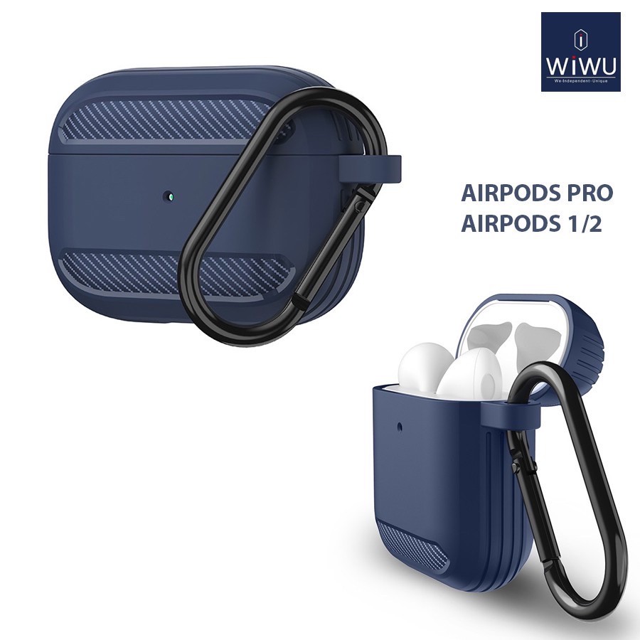 Vỏ Bảo Vệ AirPods Pro , Airpods 2 Sợi Carbon WiWu (A05) Airpods Case