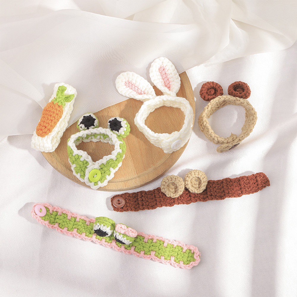 Vòng Đeo Tay Đan Len Mặt Hình Gấu / Ếch Dễ Thương