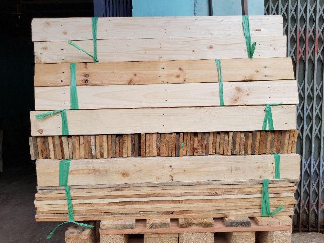 10 thanh gỗ thông pallet dài 110 cm bào 4 mặt