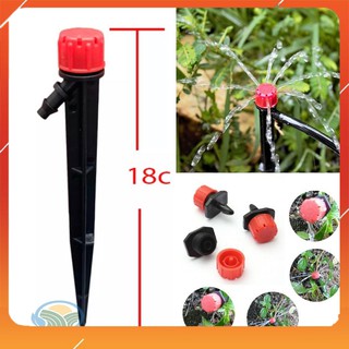 Béc tưới nhỏ giọt 8 tia có que cắm giá rẻ, Điều chỉnh được lưu lượng nước