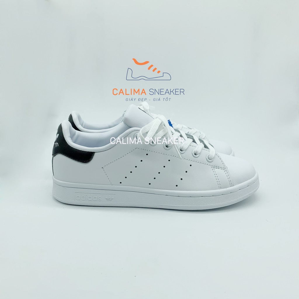 Giầy sneaker nam nữ , Giày thể thao STAN SMITH trắng gót đen / gót xanh / Calima Sneaker