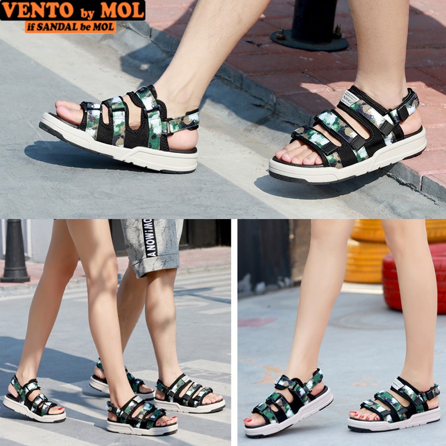 Giày sandal Vento unisex nam nữ 3 quai ngang có quai hậu tháo rời mang đi học đi biển du lịch NV1001B - có big size