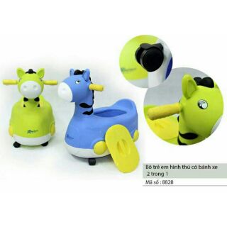 Bô trẻ em hình chú ngựa có bánh xe