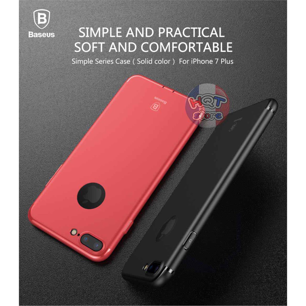 Ốp lưng dẻo TPU siêu mỏng Baseus Solid Color cho Iphone 7/7 Plus