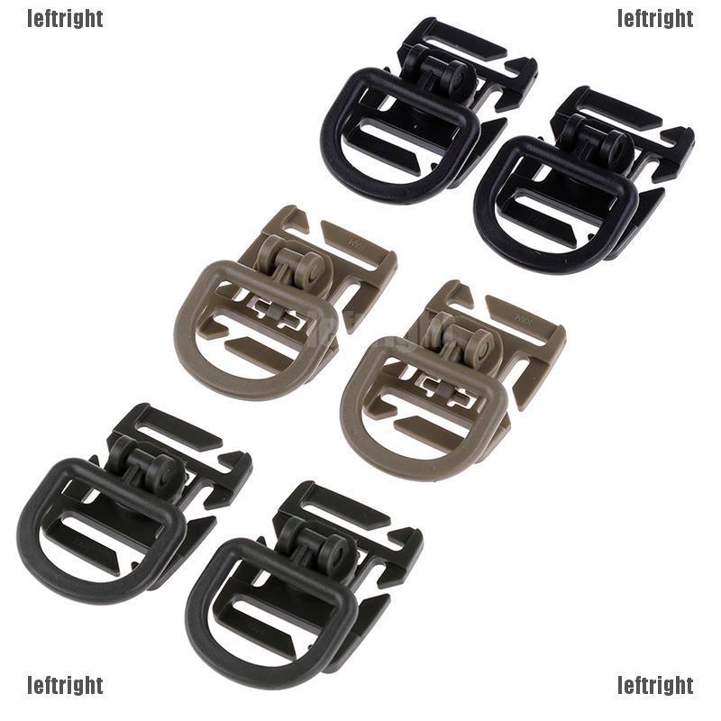 GIÁ RẺ2pc Swivel D Ring Clip Webbing Clamp Tactical Backpack Attach Strap Hang Outdoor