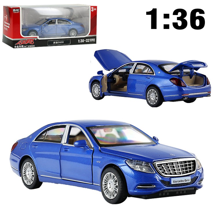 Mô hình xe ô tô RMZ Mercedes Benz S600 bằng kim loại mở được 2 cửa tỉ lệ 1:36