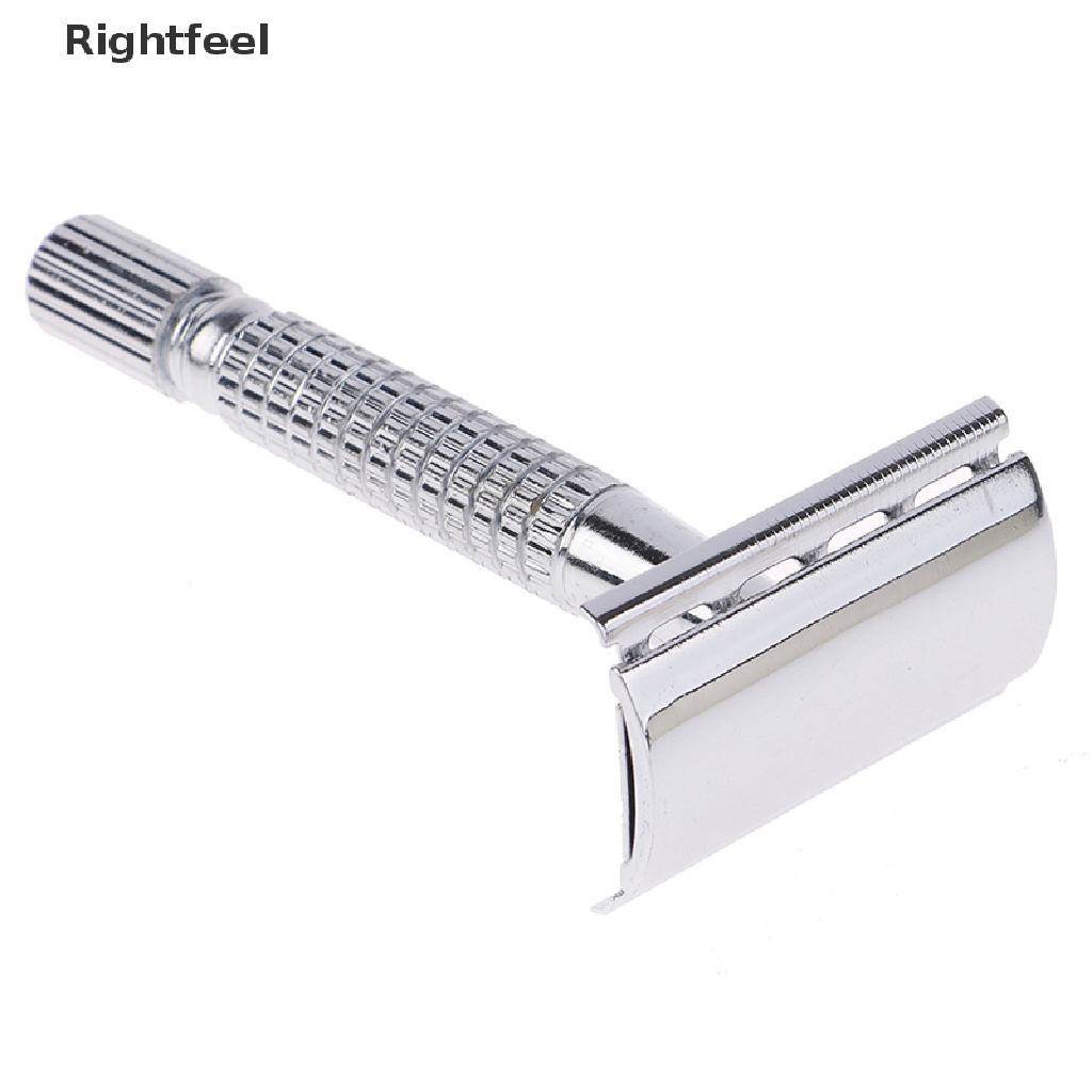 [Hàng mới về] Dao cạo râu tay cầm bằng thép hai cạnh cầm tay với lưỡi mới