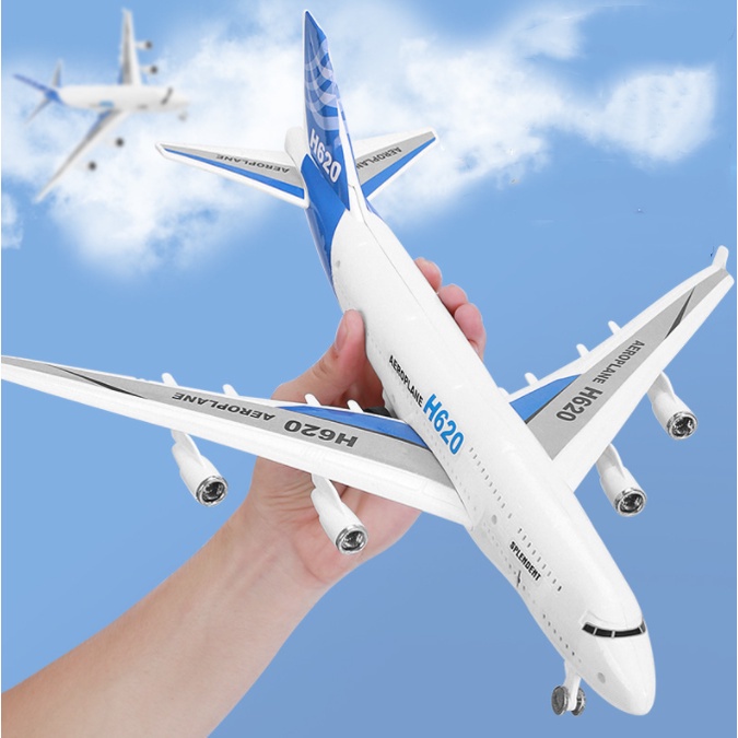 Mô Hình Máy Bay Airbus H620 Cỡ Lớn Có Đèn Và Âm Thanh Vui Nhộn Cho Bé
