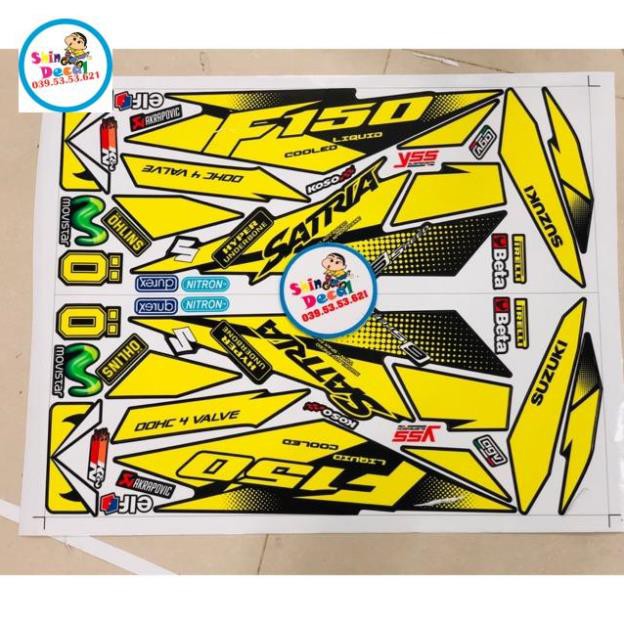 Tem rời Satria Fi vàng đen