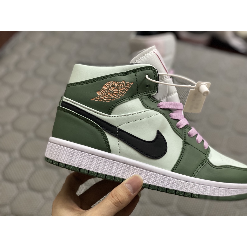 Giày Thể Thao Air Jordan 1 Mid SE Dutch Green- Trà xanh Cao Cổ Bản S.c | BigBuy360 - bigbuy360.vn