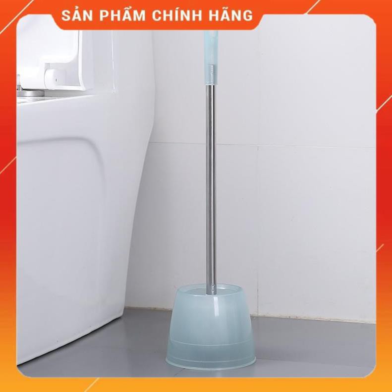 CHÍNH HÃNG -  Cọ vệ sinh nhà tắm cán dài có nắp đậy ,dụng cụ cọ rửa toilet 1601