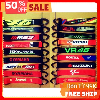 Móc khóa dây vải loại ngắn đầu móc nhựa siêu bền