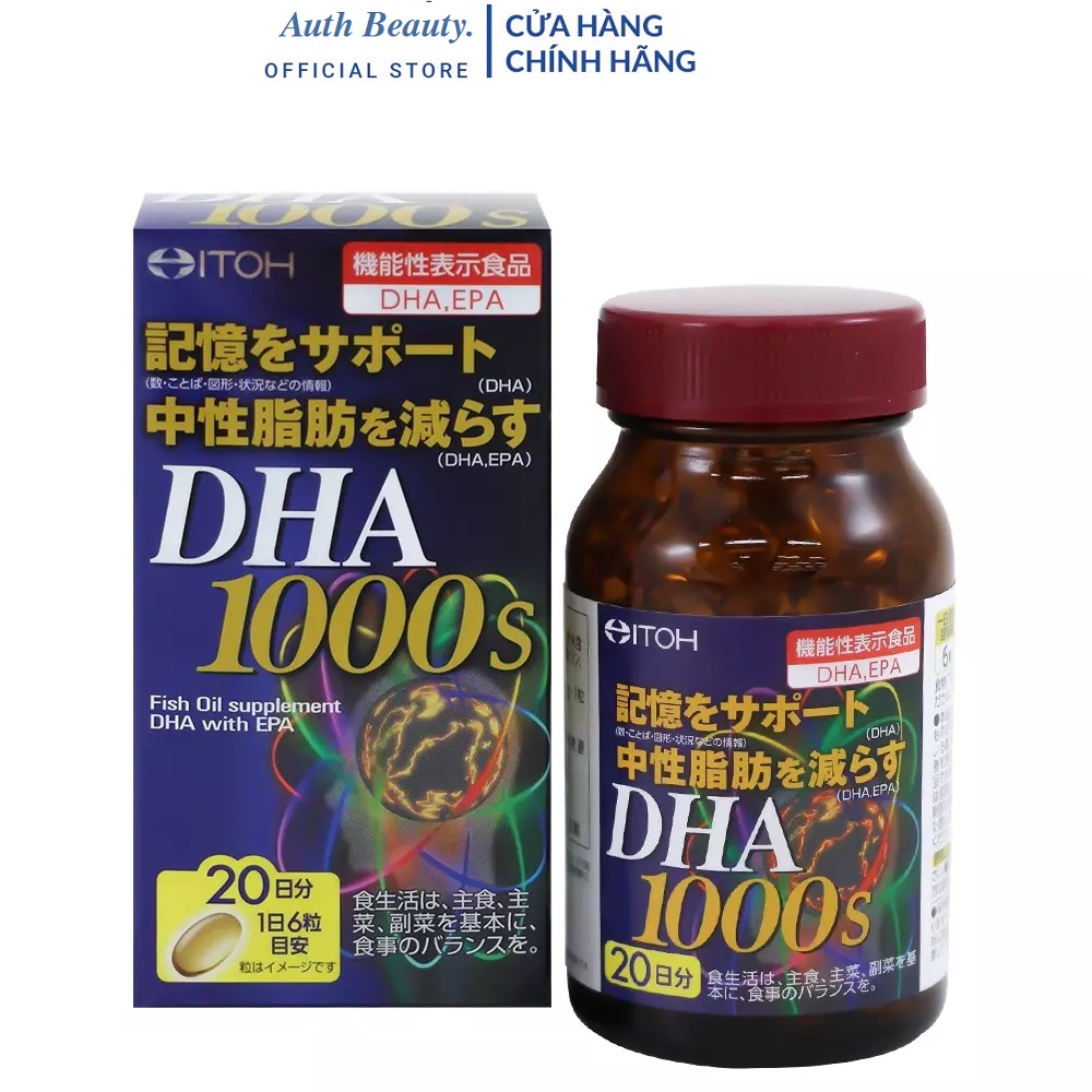 Viên uống bổ não DHA 1000mg & EPA 14mg ITOH Nhật Bản