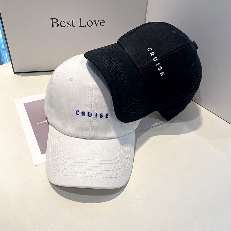 Mũ Lưỡi Trai Unisex Thêu Chữ Đơn Giản