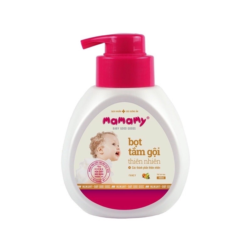 BỌT TẮM GỘI MAMAMY 400ml hương rasberry/fancy/floral/blueberry