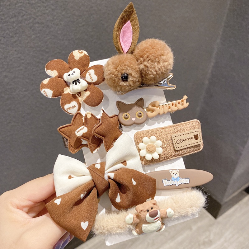 Kẹp TóC HìNh Thỏ Bông Hoa Dễ Thương Cho Bé GáI
