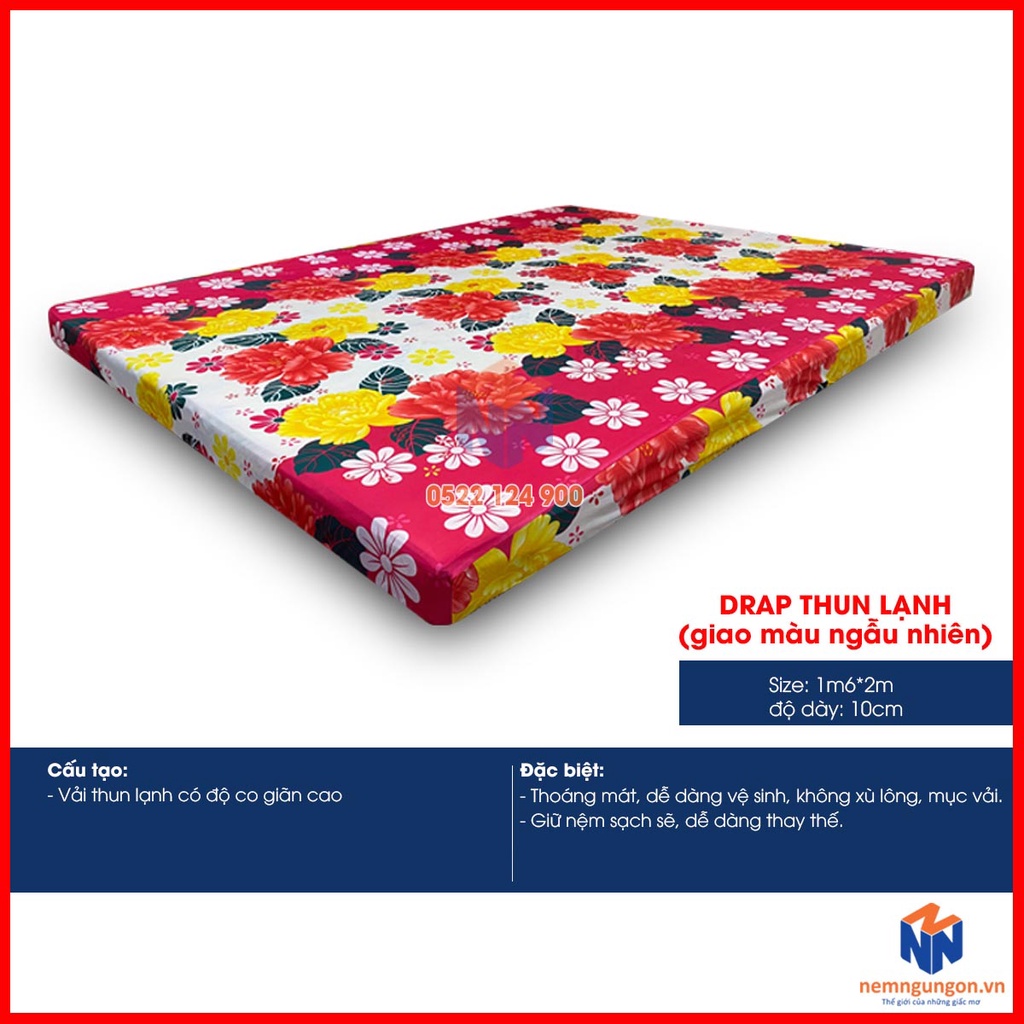 Ga giường thun lạnh Hàn Quốc drap thun cho nệm dày 10 phân -