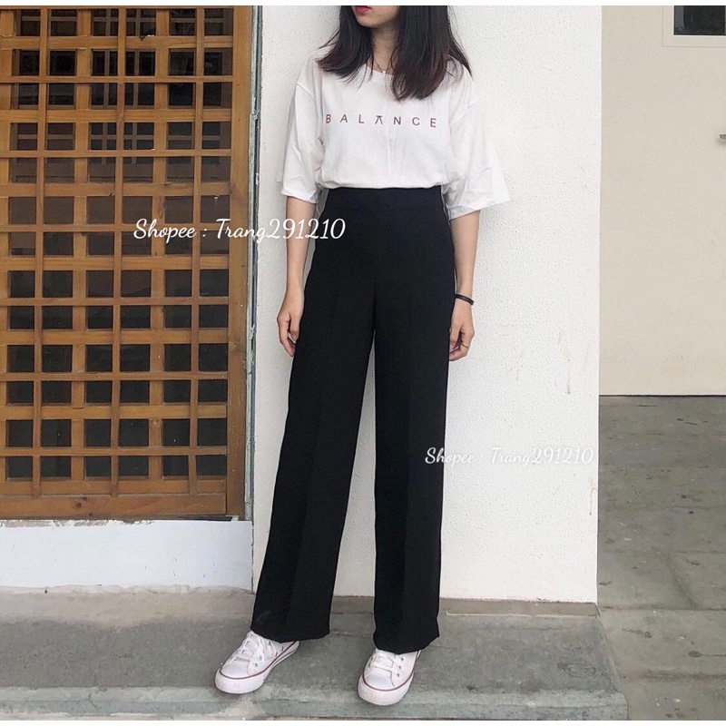 ( Đủ Size ) Quần Ống Rộng vải Khoá Sườn