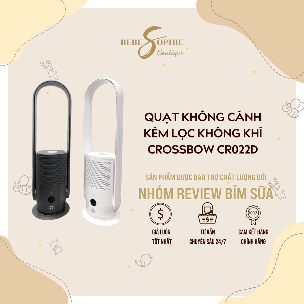 Quạt không cánh kèm lọc không khí Crossbow CR022D
