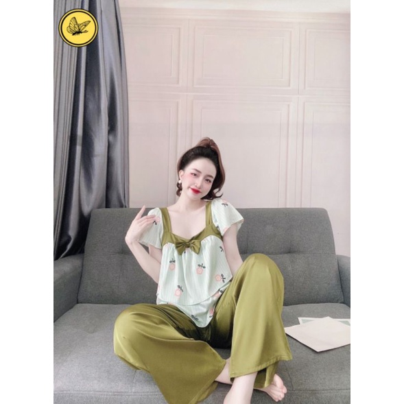 Bộ lụa latin cánh tiên hoạ tiết xinh xắn | BigBuy360 - bigbuy360.vn