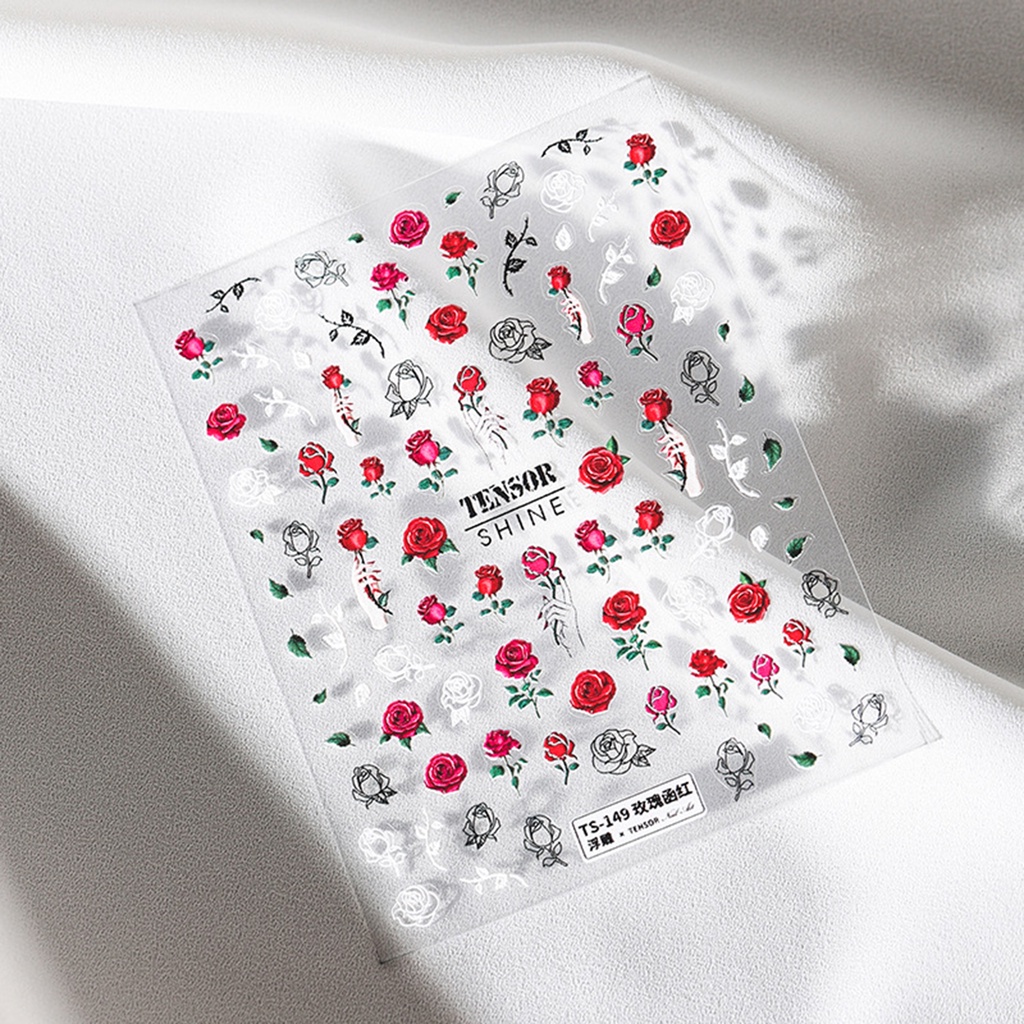 [Hàng mới về] Miếng Dán Trang Trí Móng Tay Siêu Mỏng Họa Tiết Khắc Nổi Nhiều Hình Dạng