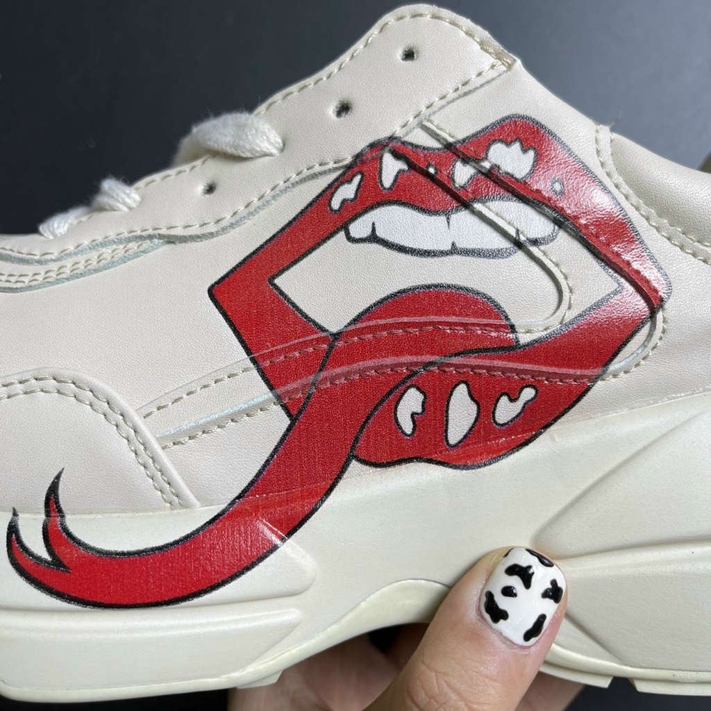 (FREESHIP + ẢNH THẬT 1.1) Giày Gucci Môi Box xanh Full PK