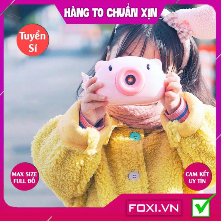 [FREESHIP HÀNG ĐẸP] Đồ chơi Máy ảnh thổi bong bóng hình heo con đáng yêu-mèo hello kitty-có đèn và nhạc-có dây đeo