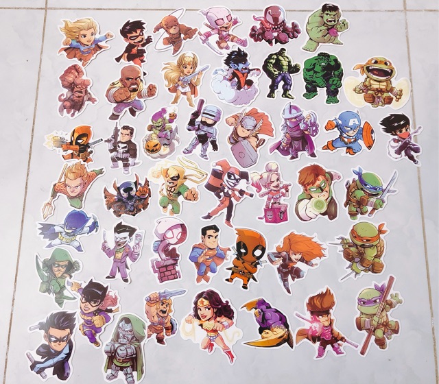 10 Sticker siêu anh hùng chibi